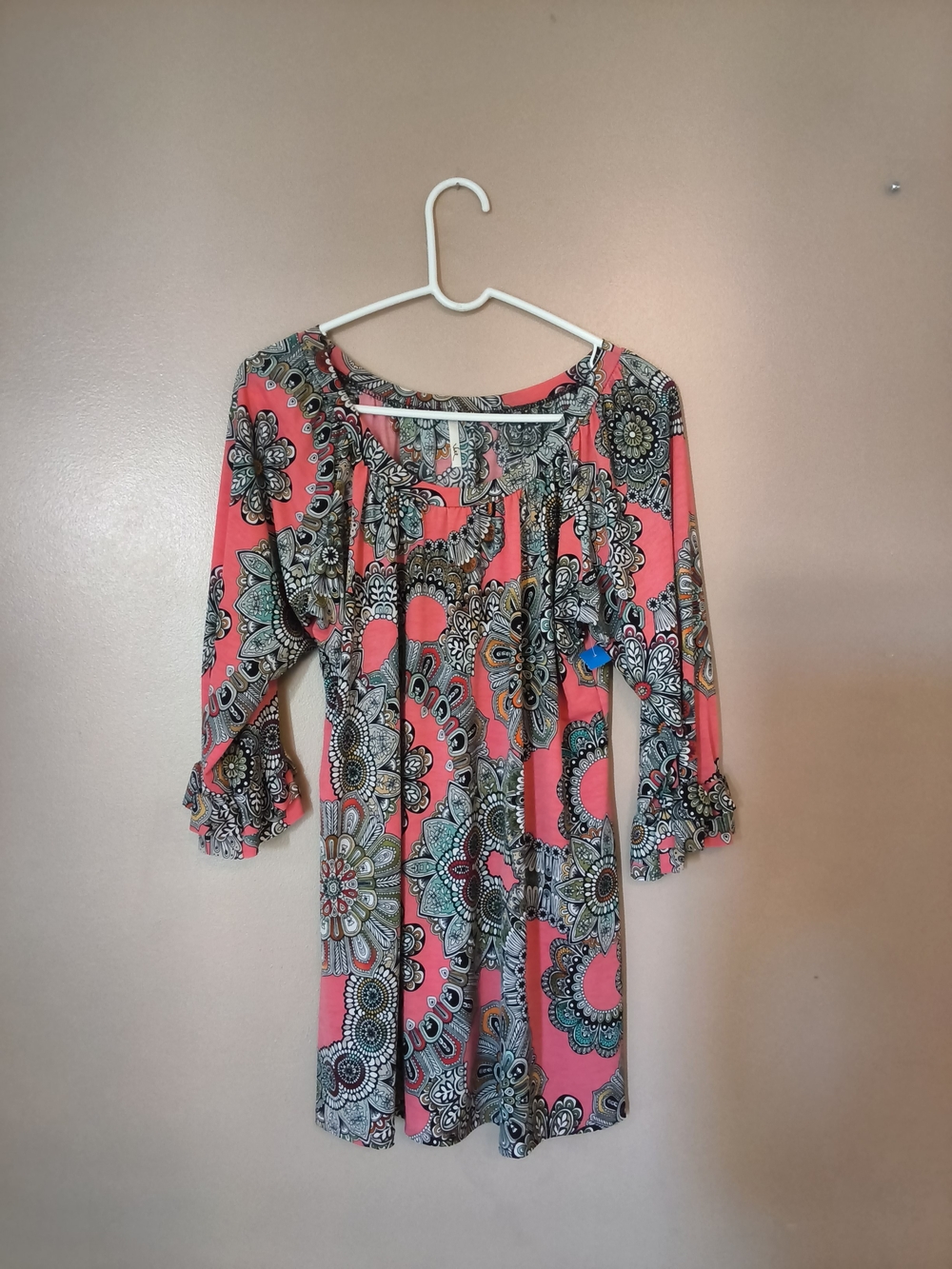 Women’s Coral Floral Boho Tunic